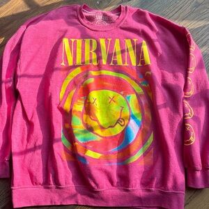 NIRVANA Bright Pink Logo Tee